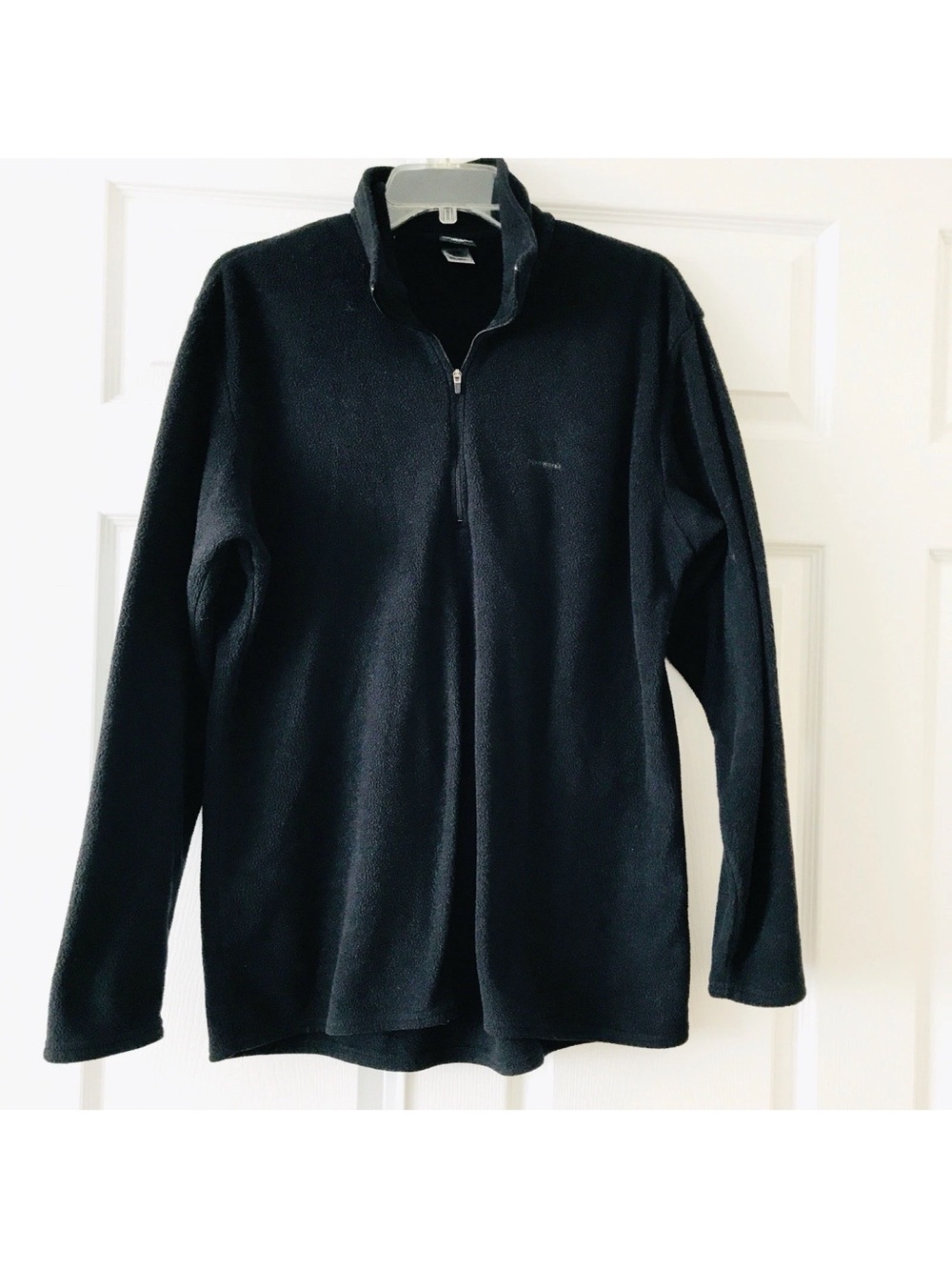 Patagonia Capilene Pullover Mens Large Black Fleece Henley Shirt Jacket